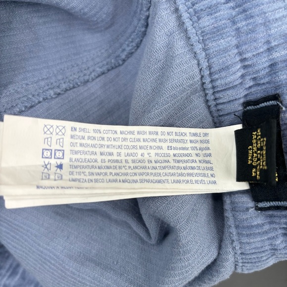 Forever 21 F21 Women's Corduroy Skirt Snap Front Mini Smoky Blue Size 31 - Picture 6 of 6